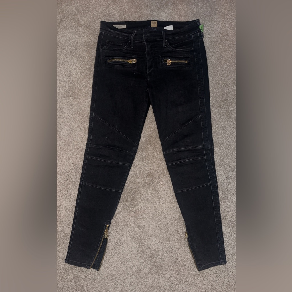 Mid-Rise Super Skinny Black True Religion Jeans